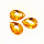 Стразы пришивные, акриловые, 8*10 мм, 18шт/упак (овальные)   АСТРА (11 св.оранжевый)