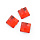 Стразы пришивные акриловые MAGIC 4 HOBBY 08х08мм квадрат уп 50шт (01 красный)