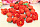Искусственный цветок(бутон) ткань 35мм, упак 20 шт (160230 красный)