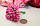 Тычинки для цветов "зелень аралии", букетик 12 шт (30070 малиновый)