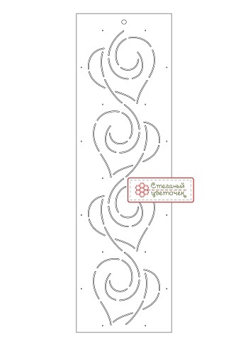 картинка Т15 Шаблон для стежки "Сердечки-2" большой от магазина МиТекс на Пушкина 97