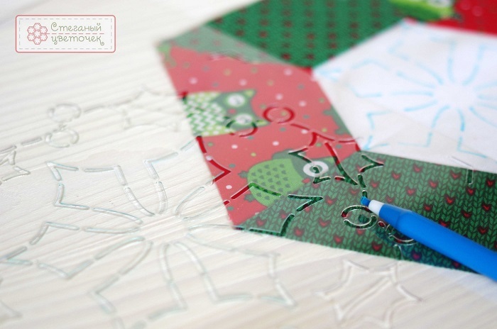 картинка Т10 Шаблон для стежки" Снежинка" от магазина МиТекс на Пушкина 97