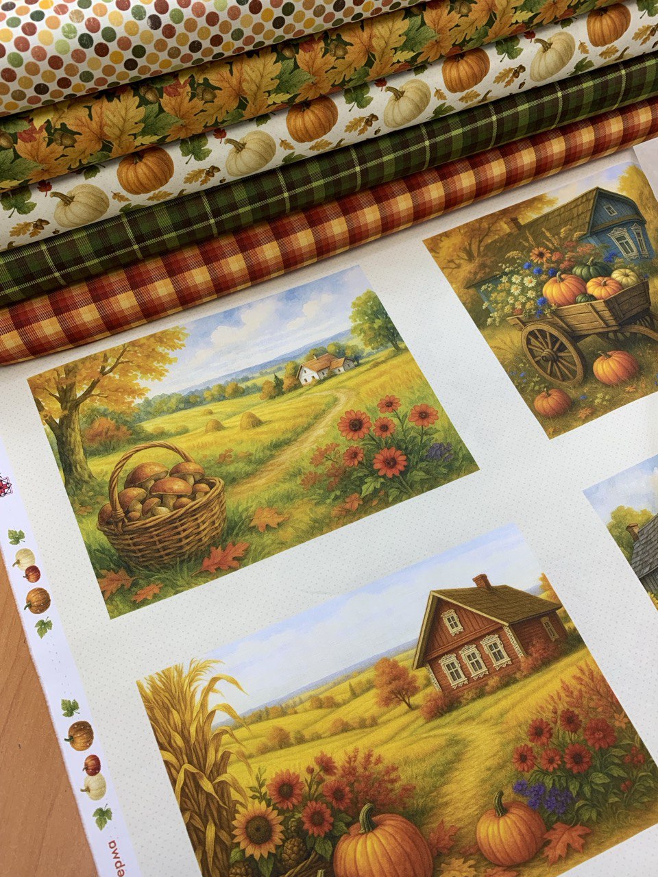 картинка Ткань 100 % хлопок JulidoQuilt 3201 Коллекция Тыквенная ферма от магазина МиТекс на Пушкина 97