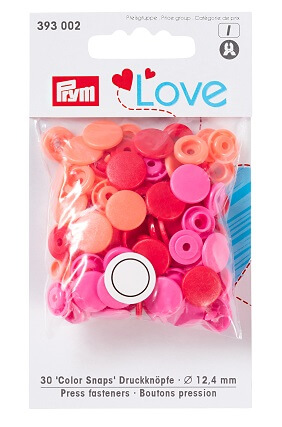 картинка 393002 Кнопки Prym Color Snaps Love 12,4 мм Love Prym, 30шт от магазина МиТекс на Пушкина 97