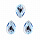 Стразы пришивные акриловые MAGIC 4 HOBBY 13x18мм капля уп.20 шт (06 голубой)