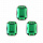 Стразы пришивные акриловые MAGIC 4 HOBBY 13х18 мм прямоугольник уп 20 шт (12 зеленый)