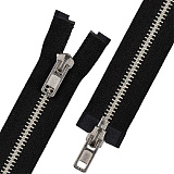 Молния ZIP 8N-2 металл т. 8 80 см 2-з никель уп 10 шт