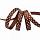 Лента репсовая 12 мм арт LDRG крупный горошек упак.27,4м (коричневый-белый)