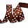Лента репсовая 25 мм арт LDRG крупный горошек упак.27,4м (коричневый-белый)