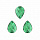 Стразы пришивные акриловые MAGIC 4 HOBBY 13x18мм капля уп.20 шт (12 зеленый)