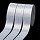 Лента атласная 25 мм арт LDAS Горошек серебро упак.27,4м (белый)