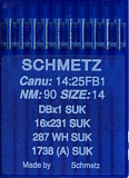 Иглы д/пром.машин Schmetz DB*1 (1738), SUK