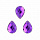 Стразы пришивные акриловые MAGIC 4 HOBBY 10x14мм капля уп.20 шт (09 фиолетовый)