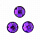 Стразы пришивные акриловые MAGIC 4 HOBBY 12 мм круг уп.20 шт (09 фиолетовый)