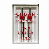 Иглы для быт. шв. машин "ORGAN" 75/2,5  2 шт двойная стрейч